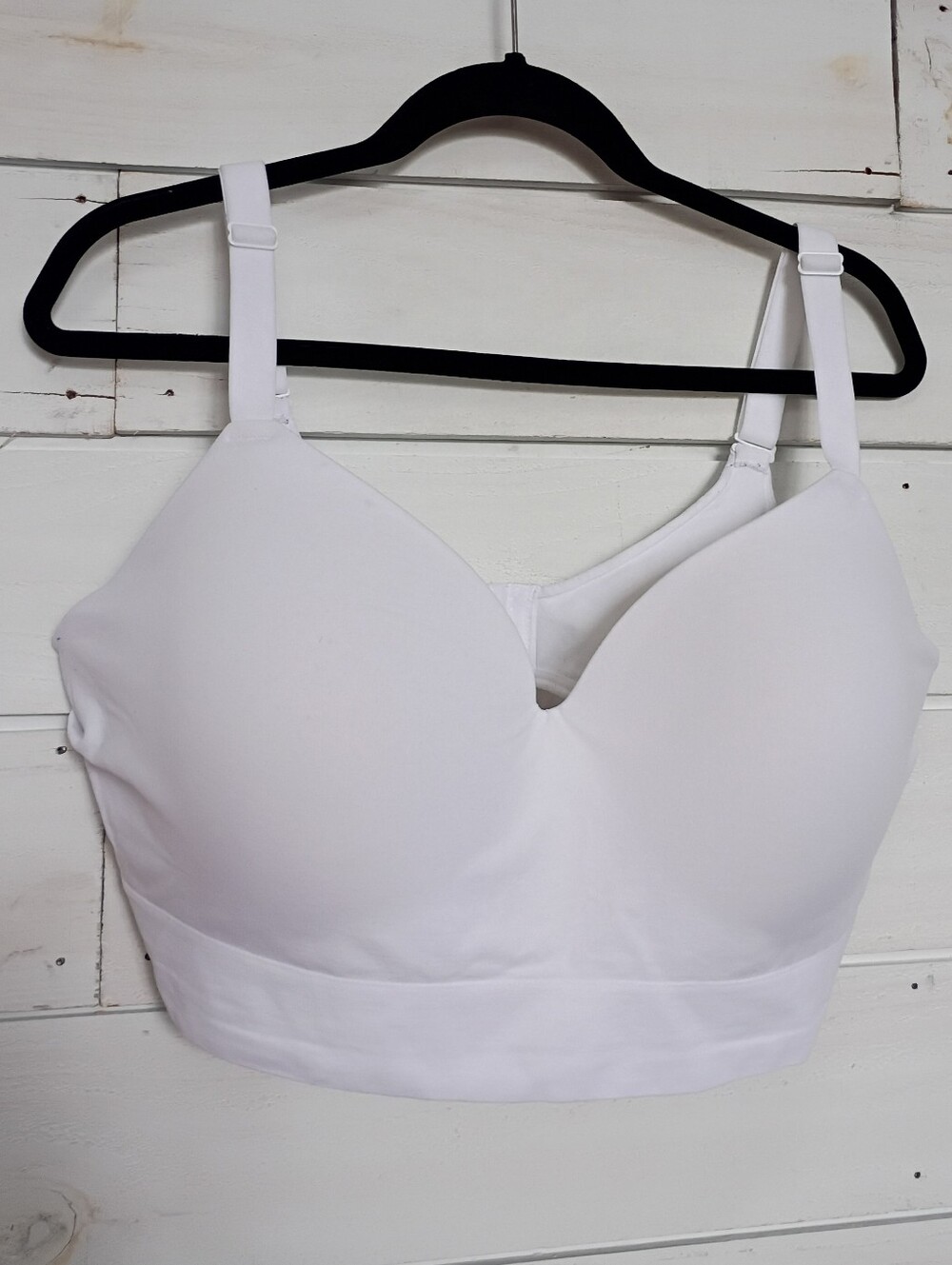 Truekind Women's White Seamless Bra - Comfortable Support - 4XL